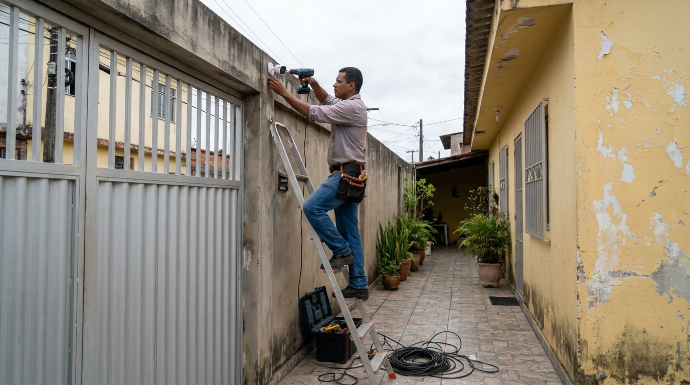 Passagem de cabeamento em Porto Velho‑RO