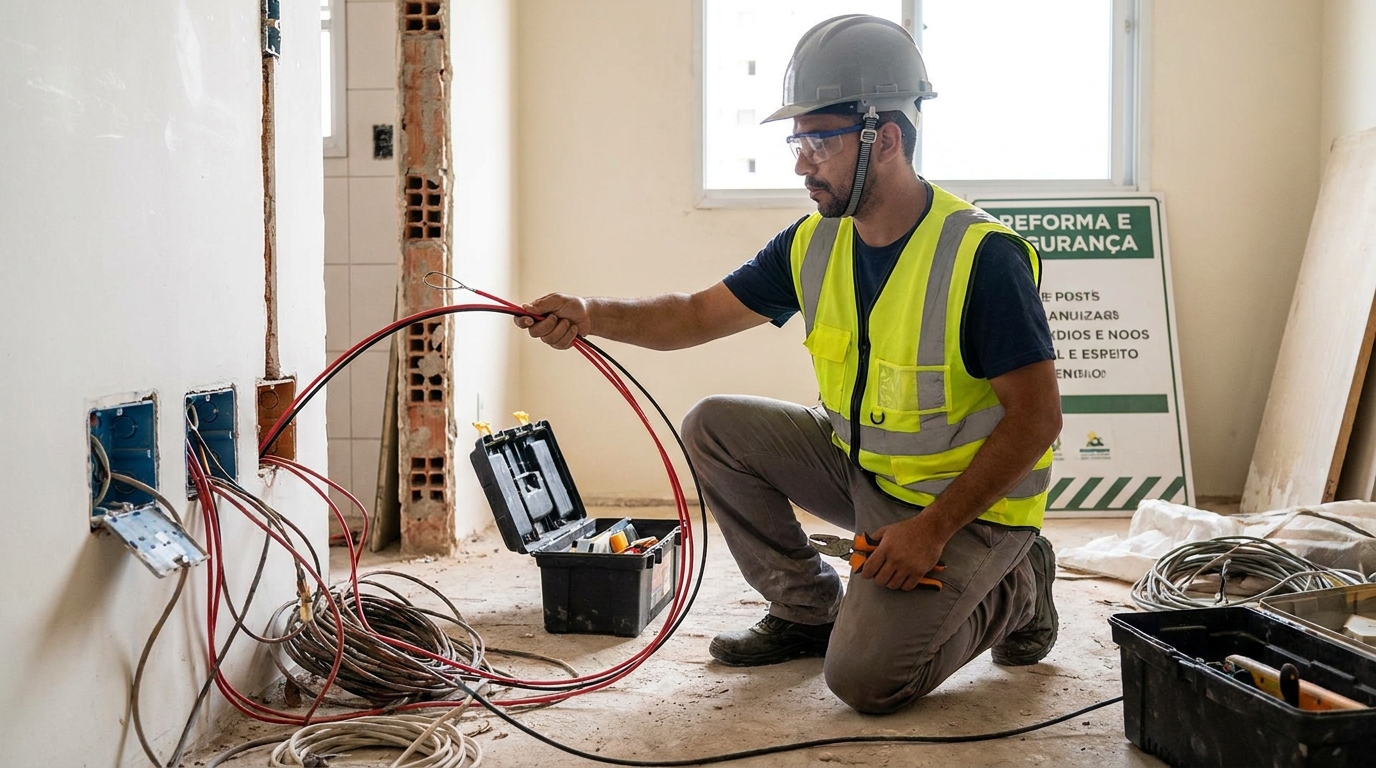 Substituição de fios antigos em Porto Velho‑RO
